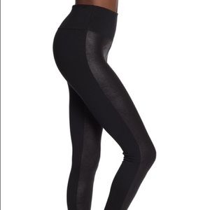 Faux leather front spanx